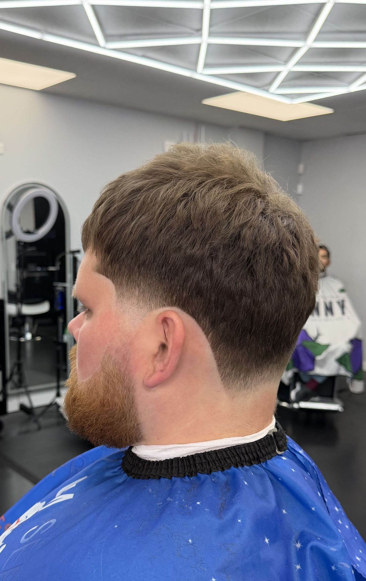 Textured crop with low taper