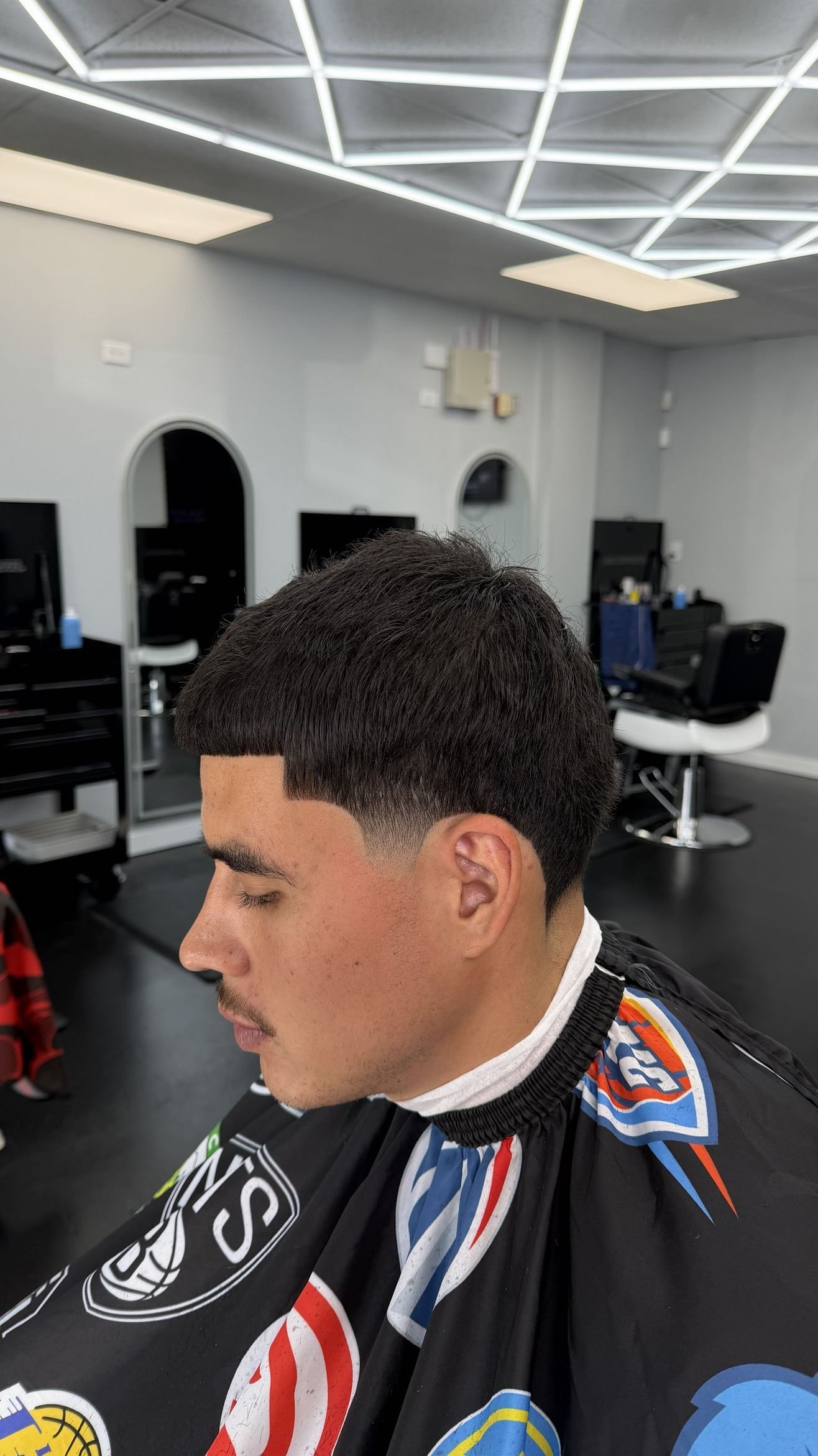Blunt fringe with taper