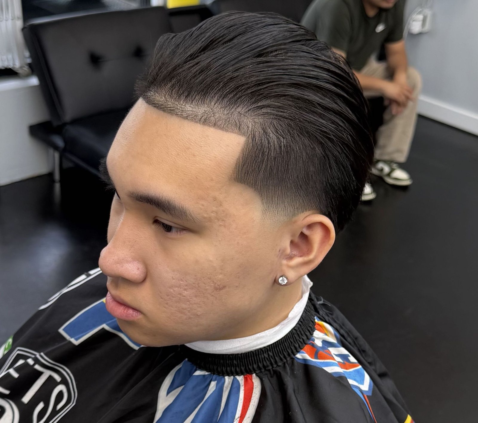 Side part with taper fade
