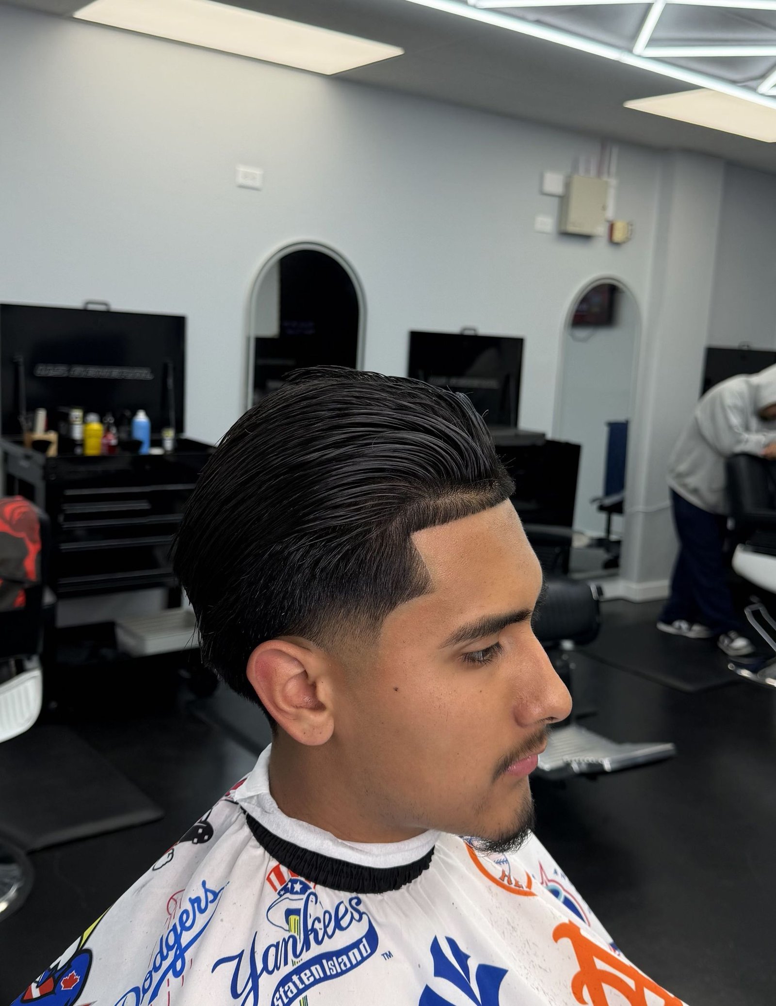 Slick back with mid taper